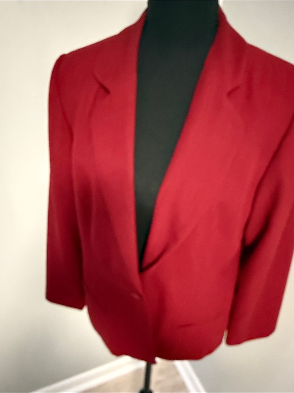 Talbots Deep Red Single-Button Blazer - Picture 2 of 3